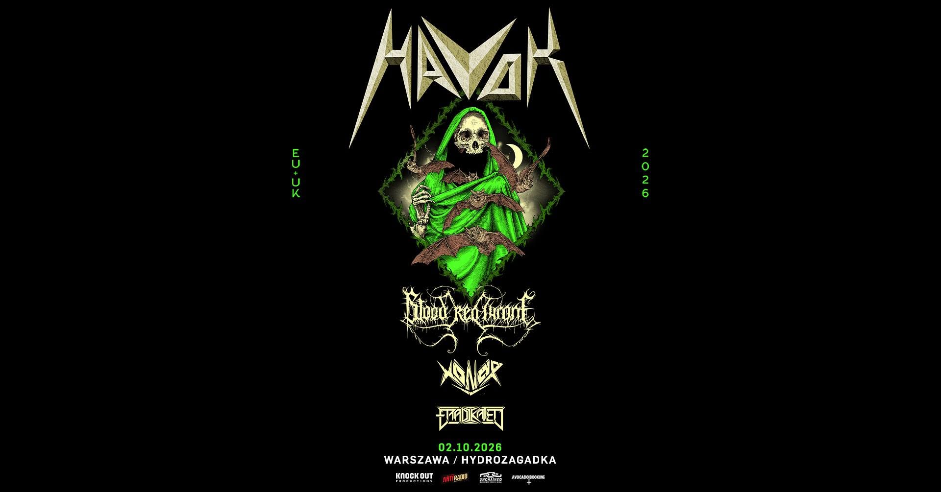 Havok i Blood Red Throne wystąpią jesienią w Warszawie